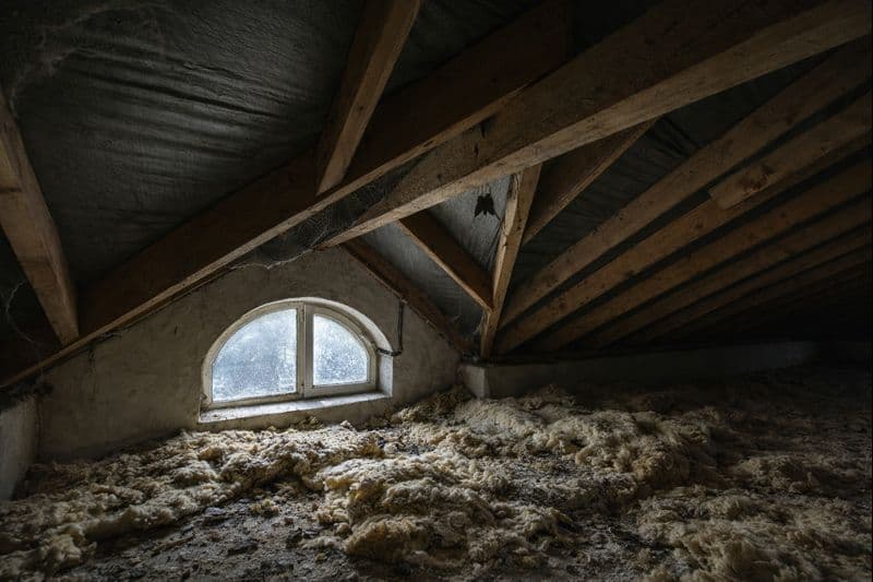 Attic before TAP insulation installation